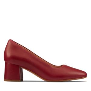 Sapatos Salto Alto Clarks Sheer55 Court Feminino Vermelhas | CLK382IXP