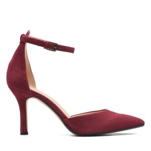 Sapatos Salto Alto Clarks Violet 85 Alças Feminino Vermelhas | CLK309MJY